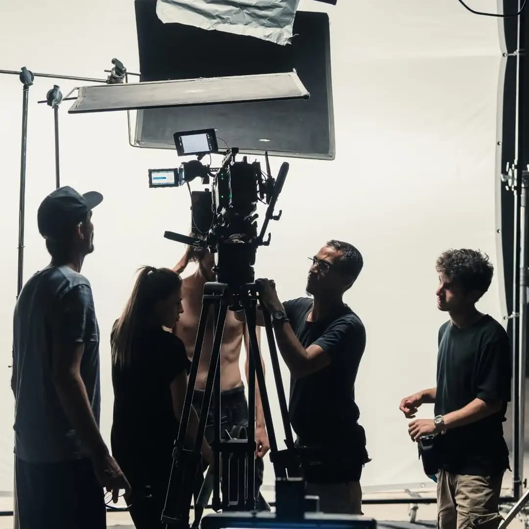 16mm Film Production crew on set in Armenia